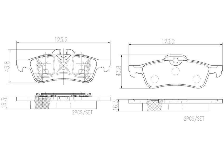 Brembo Mini Brakes Set - Pads Rear(Ceramic) 34216770252 - Brembo P06032N